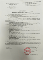 Thông báo số 555