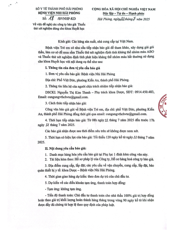 Thông báo số 18