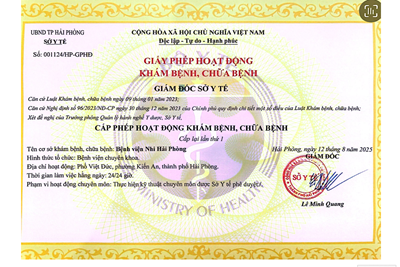 Giấy phép hoạt động khám chữa bệnh